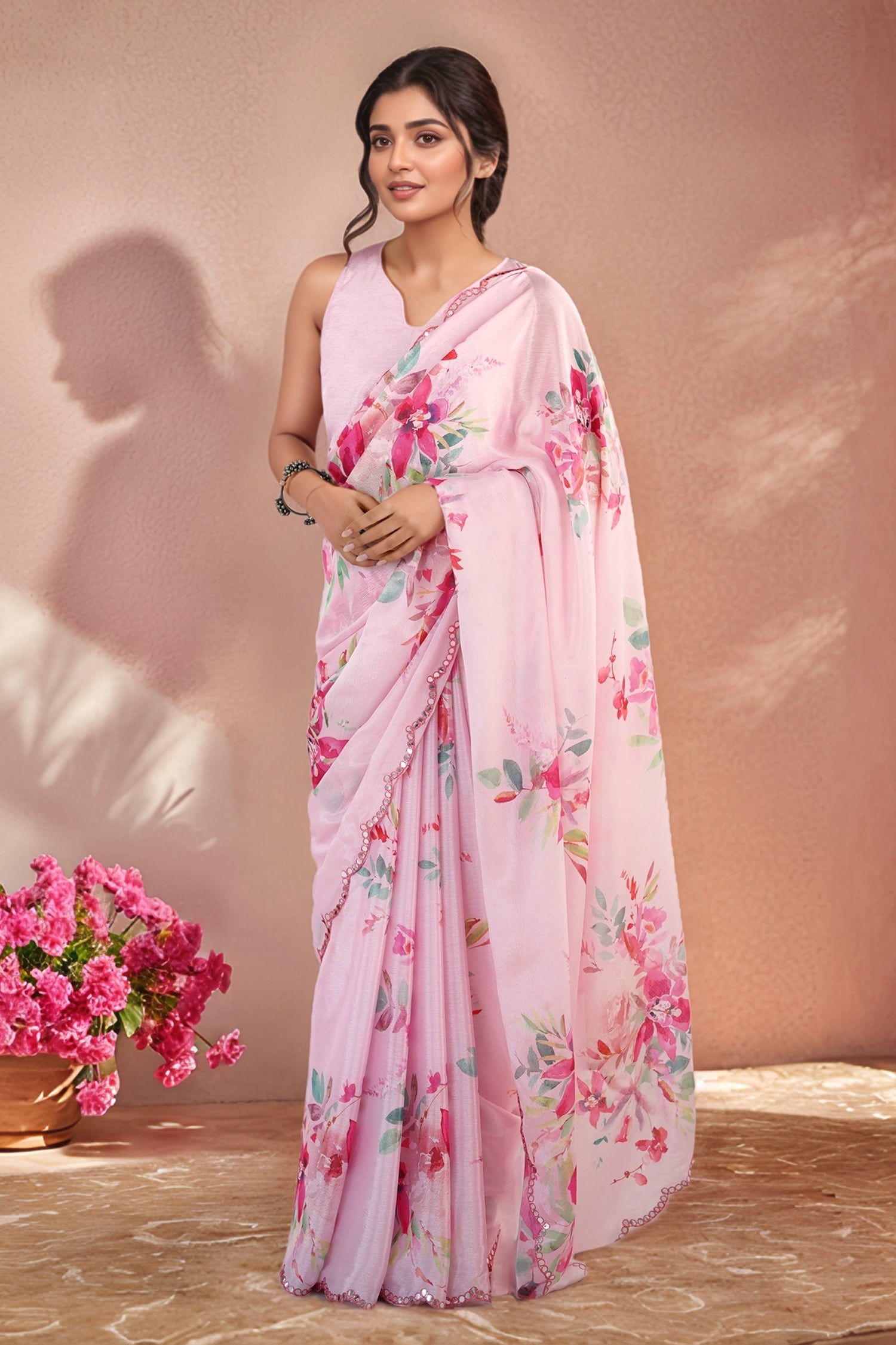 Printed Saree With Unstitched Blouse Piece 