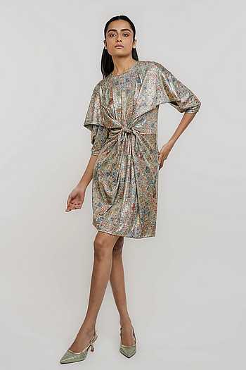 Kilim Print Knot Dress