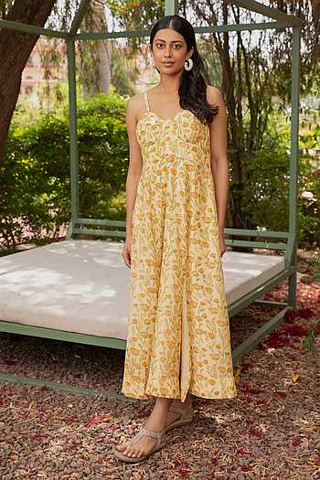 Floral Pattern Corset Dress