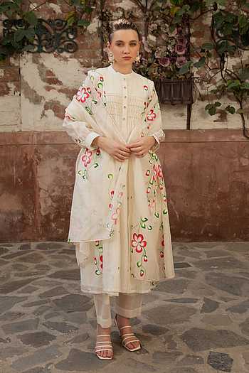 Bloom Pattern Kurta Set