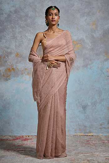 Tisya Tissue Saree With Unstitched Blouse Piece