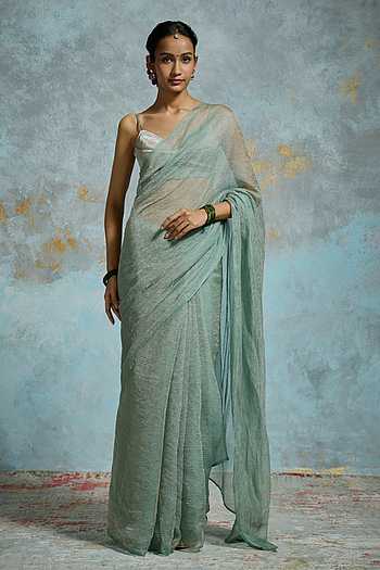 Anvita Banarasi Tissue Saree With Unstitched Blouse Piece