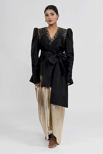 Bow Applique Top With Skirt