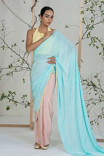 Buttercup Breeze Saree With Blouse
