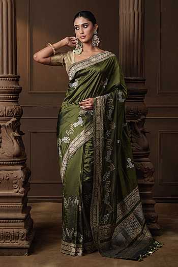 Banarasi Silk Saree With Running Blouse Piece