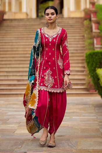 white dress to wear under graduation gown Ready SG Stock] Deepavali & Wedding-Wear Pure Silk 3 Pcs Punjabi Suit