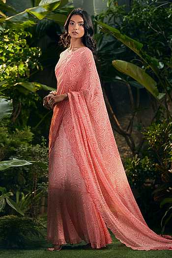 green emerald velvet dress The Shimmering Blue Gown Sari | Blue Gown main image 0