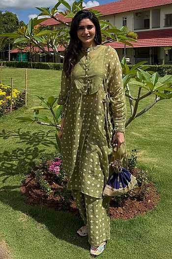 Heena Block Print Kaftan Set