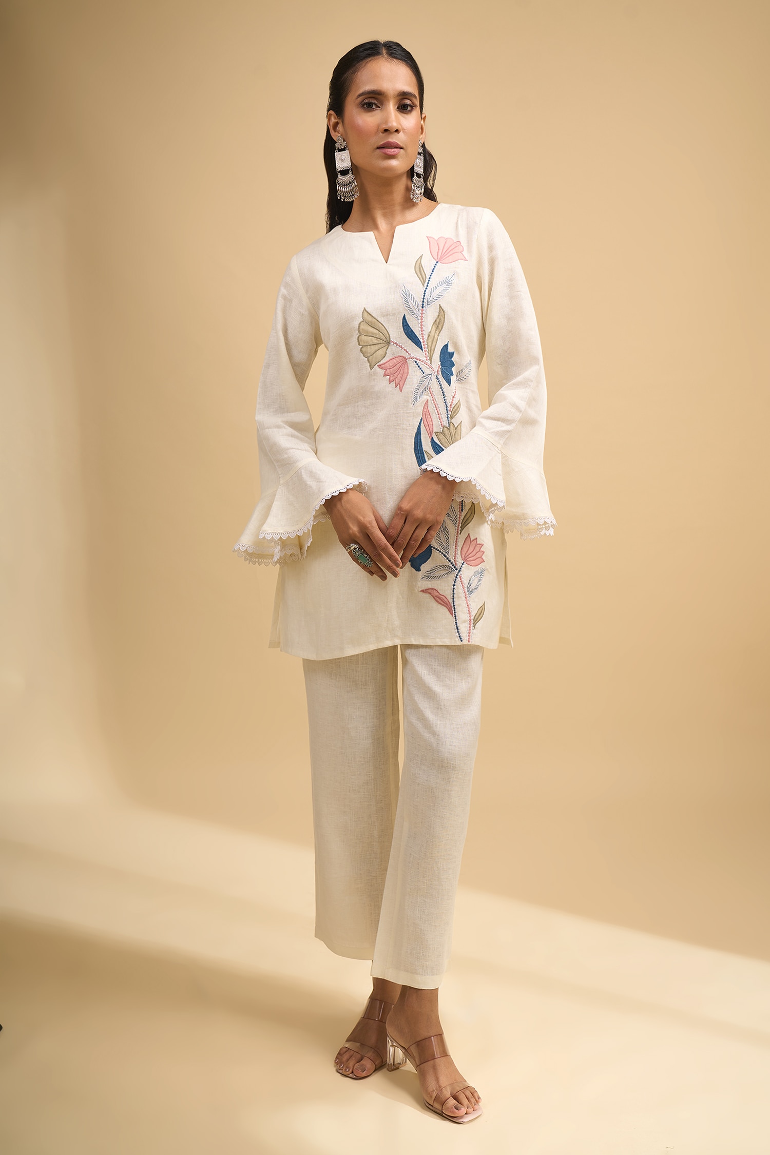 Floral Embroidered Kurta & Pant Set 