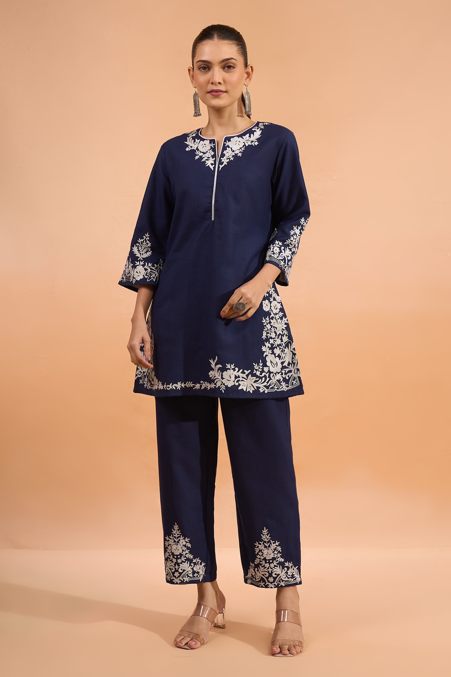 Floral Embroidered Kurta & Pant Set 