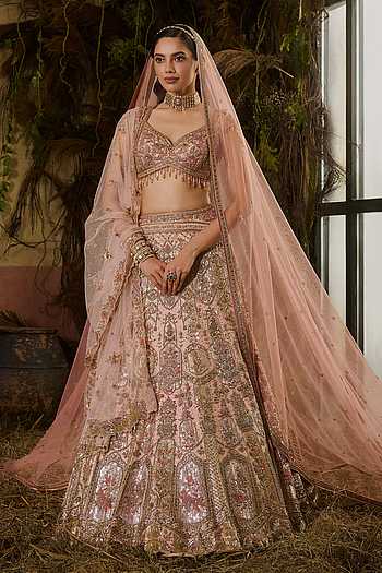 sachin and babi light blue dress Engagement Lehenga