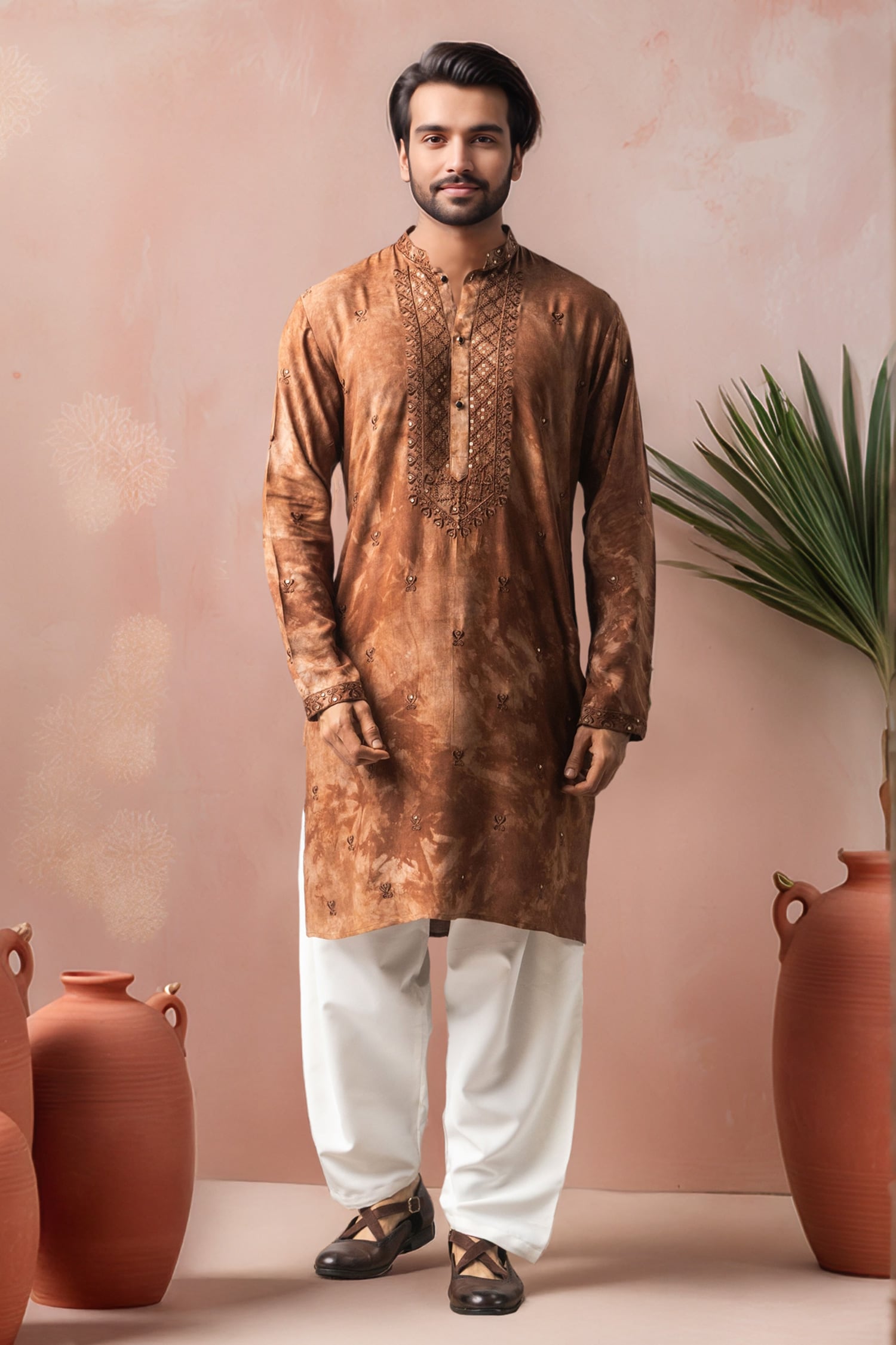 Printed & Embroidered Kurta Salwar Set 