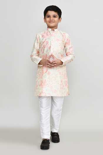 Floral Print Thread Work Kurta & Pant Set 