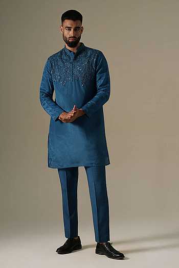 Indigo Starlit Embroidered Kurta Set