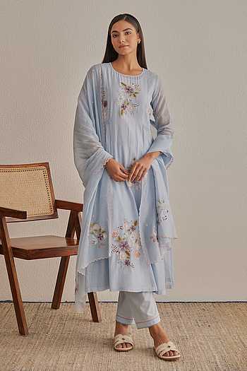 Eden Chanderi Embroidered Kurta Set