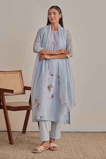 Tulip Floral Embroidered Kurta Set