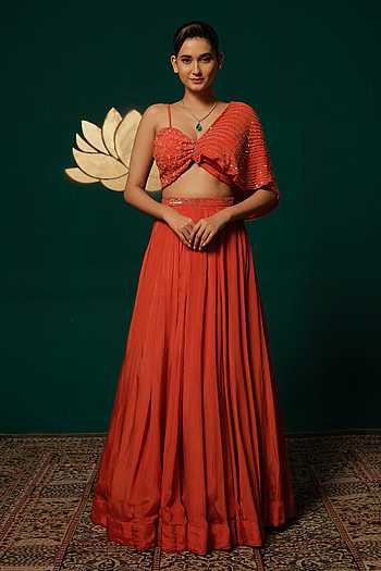 Cutdana & Sequin Work Lehenga & Top Set