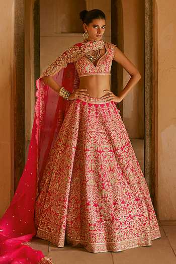 Mehar Embroidered Organza Lehenga Set