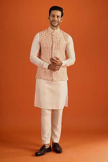 Jacquard Woven Nehru Jacket 