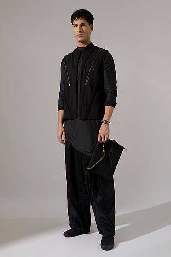 Cedric Look Zipper Shacket Kurta Set