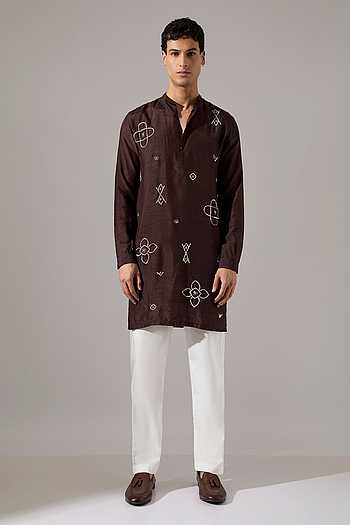 John Hand Embroidered Kurta Set