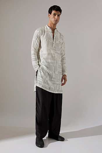 Michael Dot Print Kurta Set