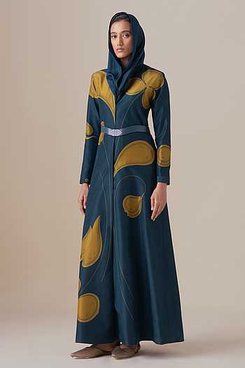 Saeeda Filigree Pattern Jacket With Belt