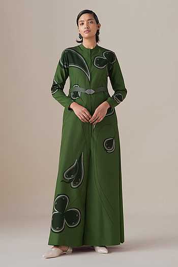 Saeeda Filigree Pattern Jacket With Belt