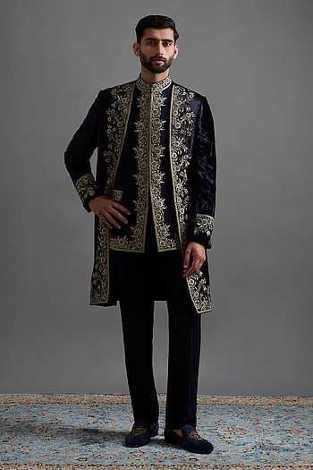 Viraasat Embroidered Sherwani Jacket Set