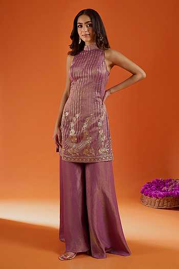 Hand Embroidered Kurta & Palazzo Set 