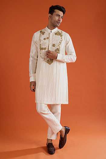 Placement Embroidered Kurta Set