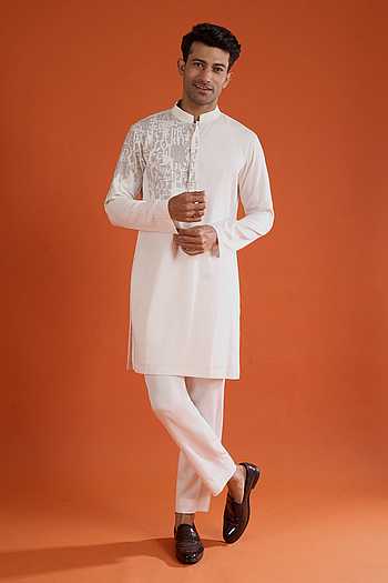Placement Embroidered Kurta Set