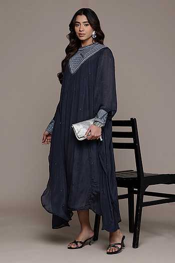 sachin and babi light blue dress Women's Embroidered Dresses