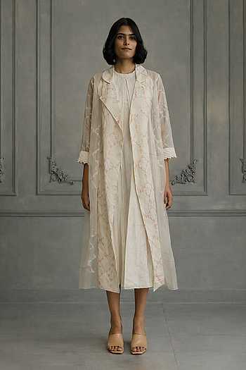 Hand Embroidered Jacket & Dress Set