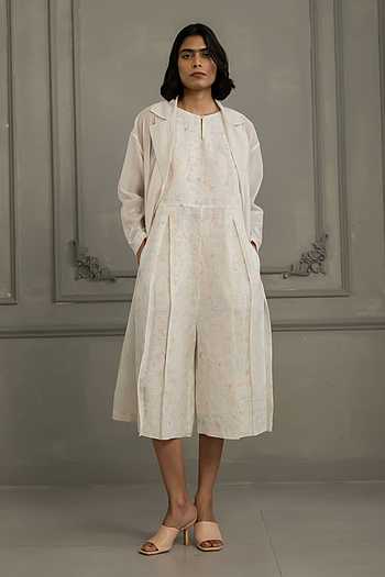 Hand Block Print Jacket & Jumpsuit Set