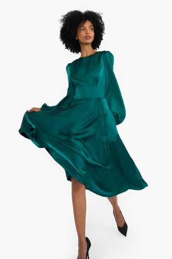 Shop Emerald%20green designer Dresses for Women Online | Aza Fashions