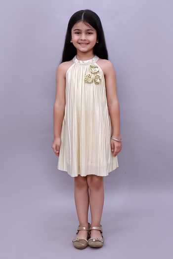 slim fit dress slacks Luxury Shiny Gold A-Line Flower Girl Dresses for Kids J002 Gold / 14(160CM)