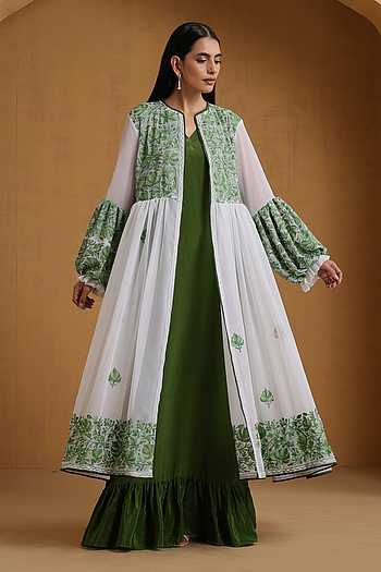 chinese dress ladies Organza Handwork Long Dress main image 1