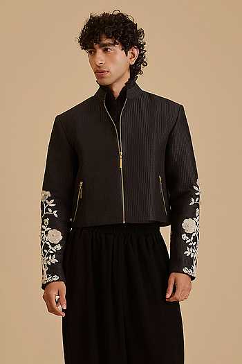 Placed Embroidered Jacket