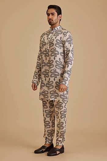 Miraas Snake Print Kurta & Joggers Set