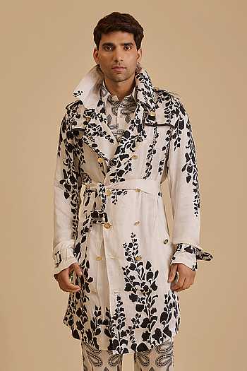 Vine Print Trench Jacket