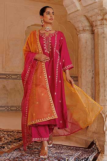 Aari Embroidered Anarkali Set