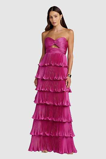 Pleated Ruffle Dress