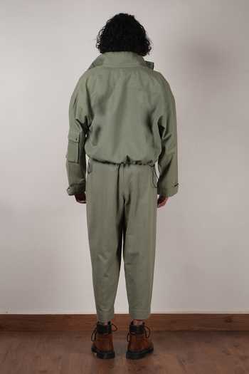 Buy Olive Green Cotton Safari Crop Jacket And Pant Co-ord Set For Buy Olive Green Cotton Safari Crop Jacket And Pant Co-ord Set For