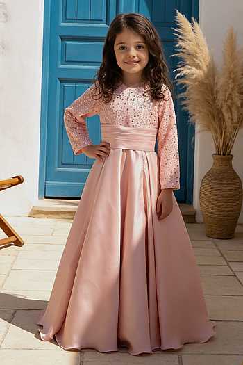 luxury designer dresses for girl child Fairytale a little princess An exquisite children's dress designed to shine at the most exclusive occasions Delicate lace appliqus with beads and pearls, sheer embroidered tulle, and a its perfect for little ones to twirl with ease luxury designer dresses for girl