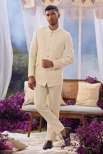 Jute Bandhgala & Trouser Set