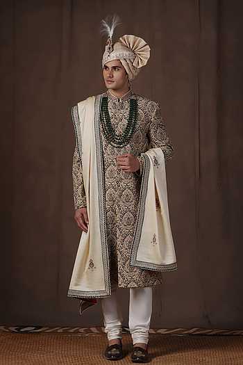 Hand Embroidered Sherwani Set