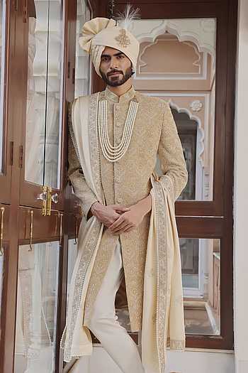 Hand Embroidered Sherwani Set