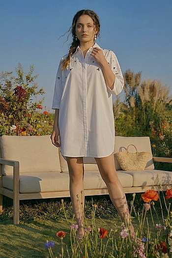 Embellished Shirt Dress