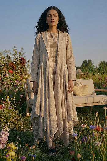 Checkered Dress & Cape Set